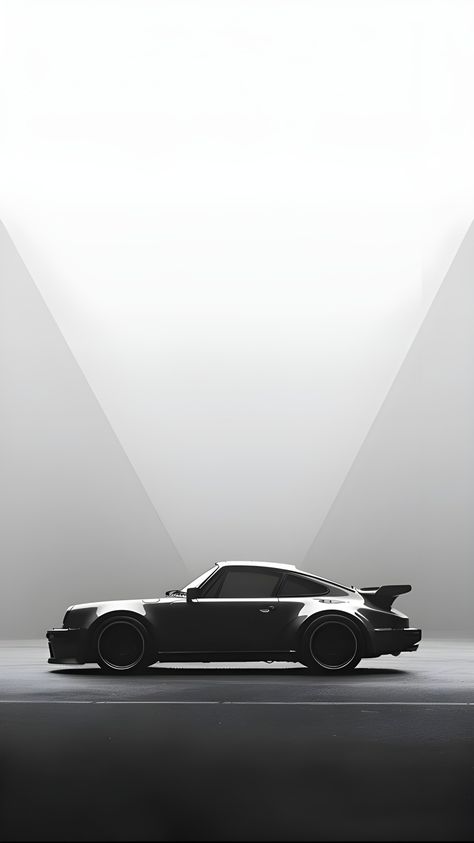 German Cars Wallpaper, Black And White Car Wallpaper, Black Porsche Wallpaper, Black Porsche Aesthetic, White Car Wallpaper, Porsche Black And White, Porsche Wallpaper Iphone, Wallpaper Iphone Car, Aesthetic Car Wallpaper