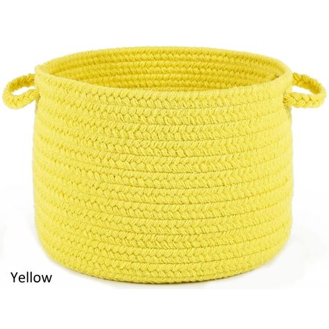 Yellow Basket, Mode Crochet, Fabric Storage Bins, Organization Essentials, Fabric Basket, Yellow Lime, Cool Braids, Fabric Bins, Fabric Baskets