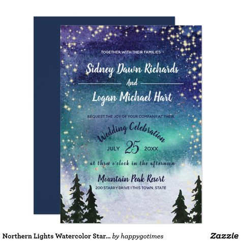 Northern Lights Theme Party, Northern Lights Party Theme, Northern Lights Wedding Theme, Northern Lights Wedding, Weeding Themes, Northern Lights Watercolor, Wedding Invatations, Star Birthday Party, Lights Party