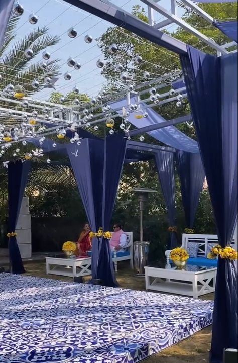 Blue And White Indian Wedding Decor, Carnival Wedding Theme, Talavera Wedding, Haldi Decor, Mexican Themed Weddings, Corporate Events Decoration, Mediterranean Wedding, Wedding Dance Video, Mandap Decor