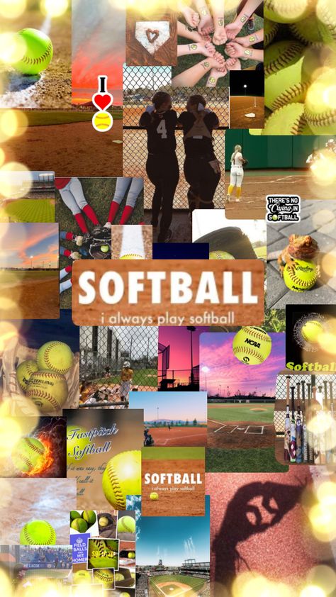 Softball Backgrounds Iphone, Wallpaper Backgrounds Softball, Soft Ball Wallpaper, Softball Wallpaper Iphone Backgrounds, Softball Collage, Cute Softball Quotes, Softball Backgrounds, Softball Things, Widget Pics