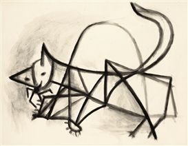 Pablo Picasso - Étude de Chat,  brush and ink and wash on paper, 1946. Picasso Cubism, Picasso Drawing, Cubist Movement, Painting Logo, Pablo Picasso Art, Art Picasso, Pablo Picasso Paintings, Picasso Paintings, Picasso Art