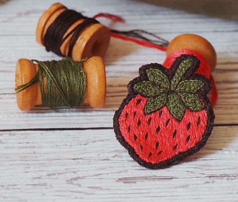 How to Make Your Own Embroidery Patches | DIY | LoveCrafts Patch Embroidery Diy, Embroider Patch Diy, Diy Embroidered Brooch, Embroidery Badges Diy, Making Patches With Embroidery Machine, How To Embroider A Patch By Hand, How To Embroider Patches, How To Embroider A Patch, Embroidery Pins Diy