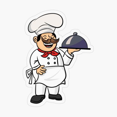 Chef Sticker, Kiss Stickers, Cooking Chef, Menu Card, Menu Cards, Transparent Stickers, Sticker Design, Vault Boy, My Art