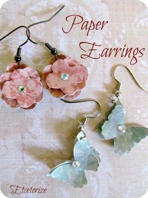 Paper Earrings Diy Jewelry Ideas, Earrings Paper, Paper Jewellery, Paper Bead Jewelry, Ideas Jewelry, Diy Papier, Paper Earrings, Easy Diy Jewelry, Earrings Diy