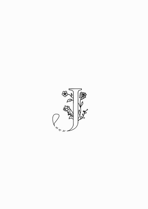 Letter J Tattoos For Women, Pb And J Tattoo, J Tatoos Initial, Initial J Tattoo, Letter J Tattoo Ideas, J Tattoo Letter Ideas, J Initial Tattoo, Jax Tattoo, J Tattoos