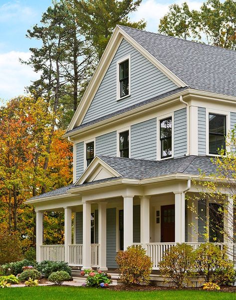 The Best Weekly Cleaning Schedule We’ve Tried – PureWow New England Exterior, Best Exterior Paint Colors, Cottage Exterior Colors, Benjamin Moore Exterior, Colonial House Exteriors, Best Exterior Paint, Exterior House Paint Color Combinations, Colonial Exterior, Cottage Exterior