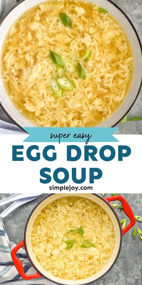 Egg Drop Soup is a restaurant classic that is so easy to make at home. Just a few ingredients and less than 15 minutes for this great side dish. Egg Drop Soup Recipe, Koreansk Mat, Chinese Chicken Recipes, Mapo Tofu, Authentic Chinese Recipes, Egg Drop Soup, Egg Drop, Easy Chinese Recipes, Comfort Food Southern