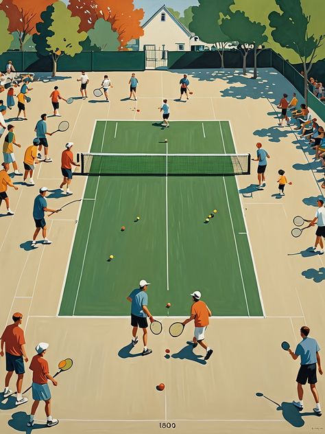 1800s Vintage Tennis Scene Painting:  Art designed to make your living spaces more colorful, fun, and attractive. Printable wall art allows you to do this at an affordable price. At ArtLabAlgorithm, every detail matters. --- THIS IS A DIGITAL DOWNLOAD, NO PHYSICAL PRODUCT WILL BE SHIPPED --- Upon purchase, you will immediately be able to download the high-quality file and create printable wall art. The size of this piece of art was done in a 3:4 ratio. 3:4 RATIO: Inches: 6x8 | 9x12 | 12x16 | 15x20 | 18x24 | 24x32 Centimeters: 15x20 | 30x40 | 45x60 Thank you for shopping with ArtLabAlgorithm! Our customers are our top priority. Please don't hesitate to reach out with any questions. Tennis Court Art, Tennis Painting, Football Painting, Sports Collage, Sports Illustrations Art, Football Paintings, Tennis Poster, Tennis Posters, Tennis Art