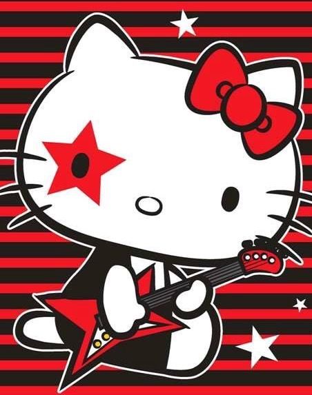 Metal Hello Kitty, Punk Hello Kitty, Heavy Metal Aesthetic, Emo Hello Kitty, Art Sayings, Emo Pictures, Cat App, Hello Kitty Pfp, Hello Kitty Imagenes