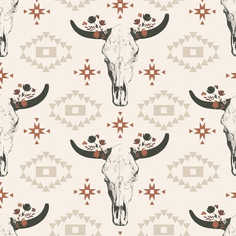 Elevate your space with this western-inspired wallpaper, featuring a striking cow skull motif complemented by warm terracotta hues and soothing neutrals. Textural wildflowers add depth and character, creating a captivating focal point for any room. 10.25 inch vertical repeat of the design 20.5 inches wide and available in lengths of 3, 6, 9 or 12 feet Perfect for upgrading rooms, temporary spaces, bookshelves and more! Matte finish Made in USA Removable Wallpaper with a subtle canvas texture, de Western Thanksgiving Wallpaper, Western Phone Theme, Cow Hide Wallpaper, Haley Nails, Western Print Wallpaper, Western Halloween Wallpaper, Western Desktop Wallpaper, Aztec Print Wallpaper, Western Wallpapers