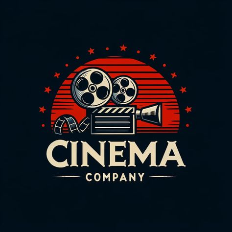 Movies Logo Design, Film Logo Design Creative, Cinema Logo Design, Film Logo Design, Cinema Logo, Logo Film, Insta Video, Vintage Cinema, Movie Logo Design