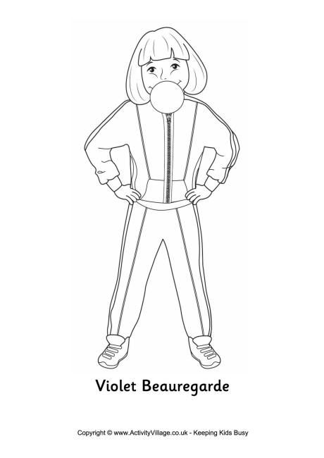 Violet Beauregarde colouring page Willy Wonka Coloring Pages, Charlie And The Chocolate Factory Crafts, Roald Dahl Characters, Violet Beauregarde, Palette Playground, Roald Dahl Day, Charlie Chocolate Factory, Chocolate Factory Party, Wonka Party