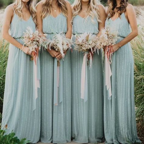 Light teal wedding