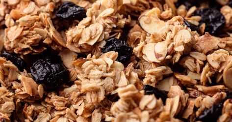 Almond Cherry Granola Cashew Granola, Easy Meal Prep Breakfast, Cherry Granola, Granola Clusters, Cherry Coconut, Prep Breakfast, Almond Granola, Cherry Almond, Sour Cherry