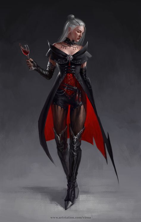 ArtStation - Vampire (study character), Ekaterina Belousova Vampire Female Outfit, Study Character, Circus Characters, Vampire Clothes, Vampire Pictures, Personaje Fantasy, Female Vampire, Vampire Girls, Vampire Art