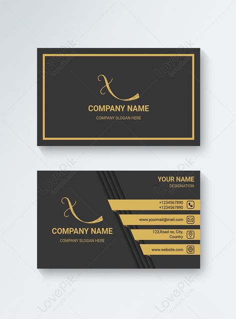 Business Cards Creative Design, Professional Visiting Card, Business Card Design Black, Black Company, Company Business Cards, Logo Design Love, Floral Cards Design, Name Card Design, Visiting Card Design