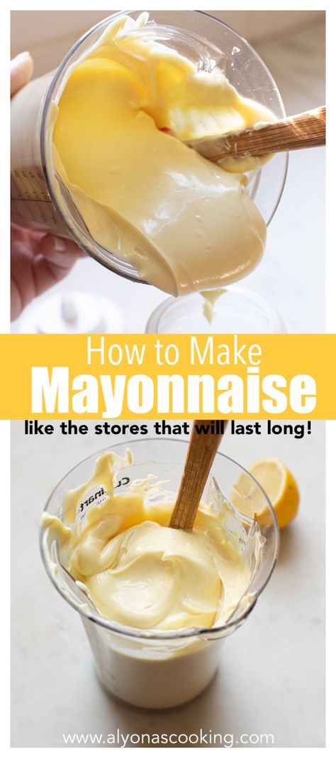 easy homemade mayonnaise recipe whipped in a cup How Long Does Homemade Mayo Last, Homemade Healthy Mayo, Homemade Mayo Using Hard Boiled Eggs, Diy Kewpie Mayo, Healthy Mayo Recipe, Copycat Hellman's Mayonnaise, Best Mayonnaise Recipe, Homemade Mayonaise Avocado Oil Recipe, Make Mayonnaise Recipe