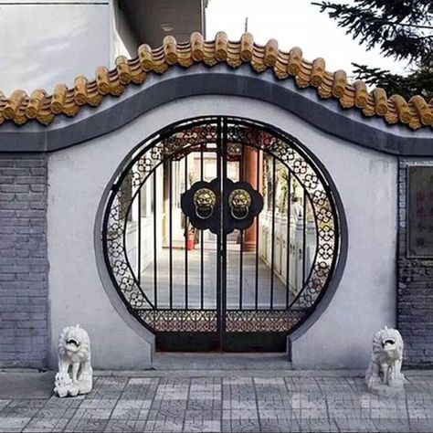 Round Doorway, Casa Dos Hobbits, Chinese Gate, Moon Gates, Circle Window, Chinese Door, Chinese Courtyard, Chinese Palace, Ancient Chinese Architecture