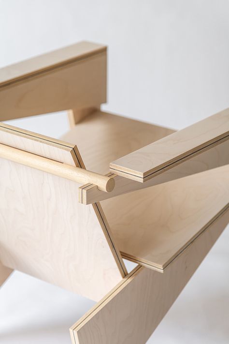 discovering diagonals' meanings through átló furniture collection Cnc Chair, Origami Chair, Minimalist Wood Furniture, Folding Architecture, Cnc Router Projects, Router Projects, Timber Architecture, Cnc Furniture, Plywood Cabinets