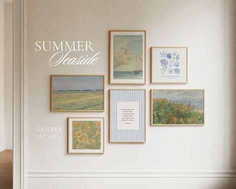 Brighten up the walls of your home for summer! This warm and cheerful gallery set is reminiscent of a summer spent by the seaside. Perfect for anywhere in your home or as a gift :) BROWSE MORE WALL ART: https://homewithcambria.etsy.com WHAT'S INCLUDED? Ready-to-print high-resolution (300 DPI) JPG files with the following 6 different sizes for printing: 1:1 Ratio File Printing Sizes: 5"x5" | 8"x8" | 10"x10" | 12"x12" | 20"x20" 2:3 Ratio File Printing Sizes: 4"x6" | 6"x9" | 12"x18" | 20"x30" | 24" Bible Verse Bathroom Decor, Collage Wall Behind Couch, Primary Room Decor, Coastal Grandma Wall Art, Nantucket Wall Art, Above Desk Wall Decor, 3 Prints Wall Art, Wall Decor Bible Verse, Vintage Coastal