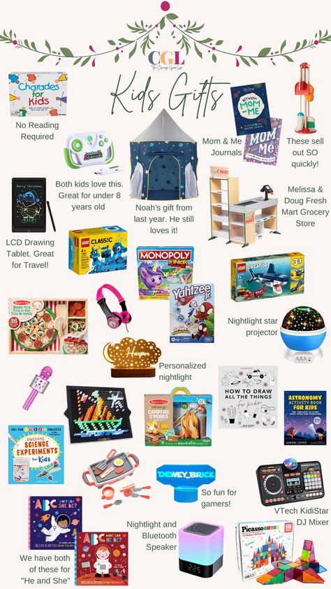 My 2022 Holiday Gift Guide for Kids! Top Christmas Gifts 2023 Kids, Christmas Gift Guide For Kids, 2023 Holiday Gift Guide, Holiday Gift Guide 2023, 2023 Gift Guide, Christmas List For Kids, Kid Christmas Gifts, Kids Christmas List, Charades For Kids