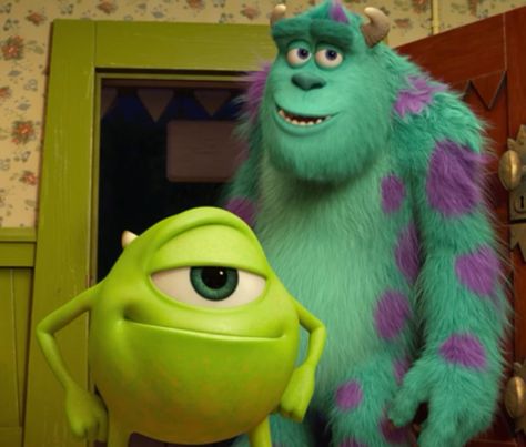 Boo And Mike Wazowski, Good Cartoon Duos, Iconic Duos Movies, Mike Wazowski And Sully, Iconic Duos Cartoon, Famous Cartoon Duos, Duo Characters, Duo Cartoon, Cartoon Duos