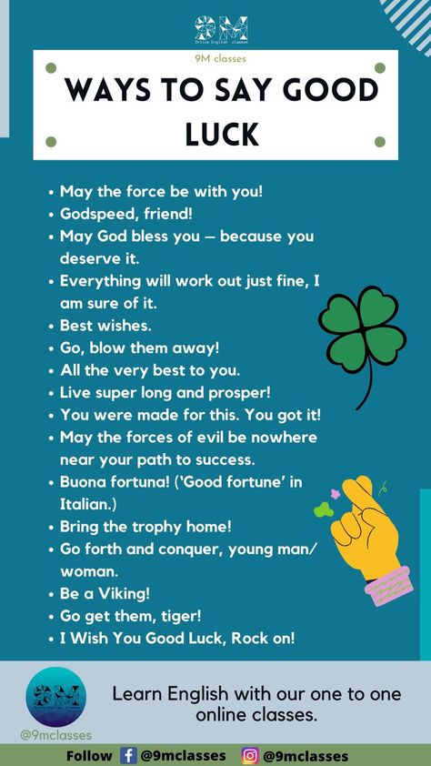 How To Say Good Luck In Different Ways, Ways To Say Good Luck, Tatabahasa Inggeris, Materi Bahasa Inggris, English Phrases Sentences, Materi Bahasa Jepang, English Transition Words, English Grammar Book, English Phrases Idioms