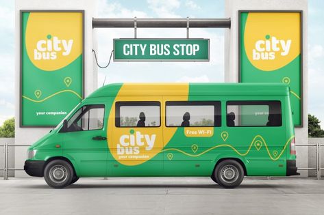 Bus Wrap Design, Bus Stop Advertising, Bus Branding, Bus Business, Adwords Banner, Outdoor Advertising Mockup, Bus Design, Bus Wrap, Bus City