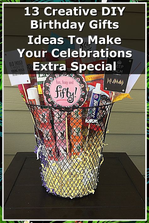 Looking for unique ways to celebrate? Discover 13 creative DIY birthday gifts ideas that will make your celebrations extra special! From personalized keepsakes to heartfelt handmade treasures, these thoughtful gifts are perfect for friends and family. Unleash your creativity and show your loved ones how much you care with these inspiring projects. Elevate your gift-giving game and make every birthday unforgettable with these DIY birthday gifts! Easy Diy Birthday Gifts For Friends, Homemade Birthday Gifts For Best Friend, Creative Diy Birthday Gifts, Funny 30th Birthday Gifts, Quick Birthday Gifts, Presents For Your Boyfriend, 20th Birthday Gift, 30th Birthday Funny, Creative Birthday Gifts