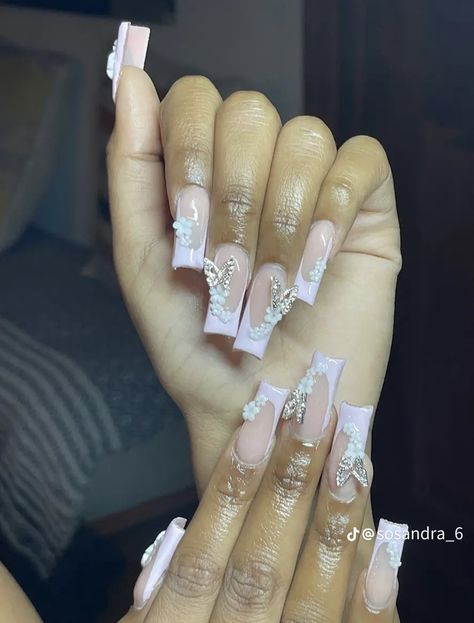 Pink Ombre Nails, Girly Phone Cases, Short Acrylic Nails Designs, Birthday Nails, Pretty Acrylic Nails, Short Acrylic Nails, Pink Ombre, Long Acrylic Nails, Ombre Nails