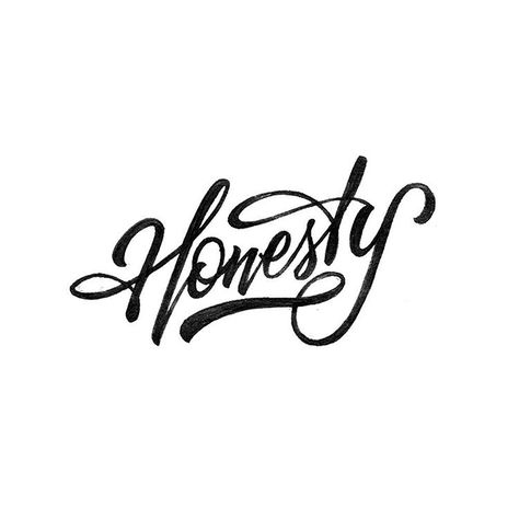 Honesty lettering illustration Honesty Tattoo Ideas, Honesty Tattoo, Quotes In Cursive, Tattoo Ideas Words, Respect Tattoo, Honesty Quotes, Old School Movies, Lettering Illustration, Boat Names