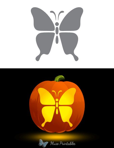 Printable Easy Butterfly Pumpkin Stencil Butterfly Carved Pumpkin, Butterfly Jackolantern, Butterfly Pumpkin Carving Stencil, Pumpkin Carving Butterfly, Easy Pumpkin Carving Stencils Templates, Butterfly Pumpkin Carving, Pumpkin Carving Templates Printable, Easy Pumpkin Stencils, Free Printable Pumpkin Carving Stencils