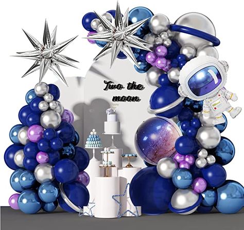 Space Themed Birthday Party Decoration, Space Birthday Decorations, Space Theme Party Decorations, Galaxy Balloons, Outer Space Party Decorations, Galaxy Astronaut, Galaxy Birthday, Space Party Decorations, Back Drops