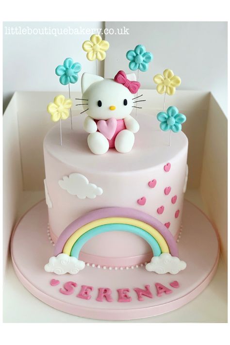 The Cake Blog | Little Boutique Bakery Hello Kitty Baby Shower Cake, Tortas Hello Kitty, Hello Kity Cakes, Gateau Hello Kitty, Hello Kitty Cake Ideas, Hello Kitty Torte, Hello Kitty Cake Design, Pastel Hello Kitty, Hello Kitty Fondant