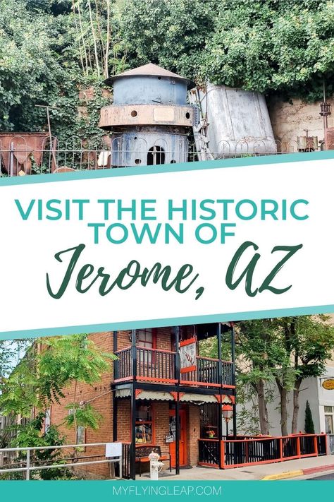 Looking to visit a town in Arizona that's off the beaten path? Check out Jerome! It's full of history, architecture, and wine! #jerome #ghosttown #arizona #az #jeromearizona Jerome Grand Hotel, Jerome Az, Jerome Arizona, Sedona Travel, Visit Sedona, 2024 Family, Arizona Vacation, History Architecture, Family Vacay