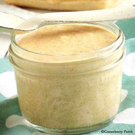 Gooseberry Patch Recipes: Farmhouse Honey Mustard from 101 Soups, Salads & Sandwiches Kicking Ranch Jimmy Johns, Kickin Ranch Recipe Jimmy Johns, Jimmy Johns Kickin Ranch Recipe, Honey Mustard Recipe, Homemade Ingredients, Fruit Dips, Honey Mustard Recipes, Mustard Recipe, Gooseberry Patch