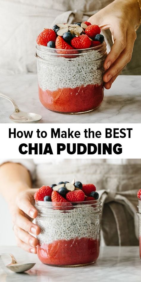 Chia Seed Pudding Aip, Dairy Free Chia Pudding Recipes, Dairy Free Chia Seed Recipes, Chia Seed Pudding Vegan, Fruit Chia Pudding, Best Chia Pudding, Best Chia Pudding Recipe, Vegan Chia Seed Pudding, Vegan Chia Pudding