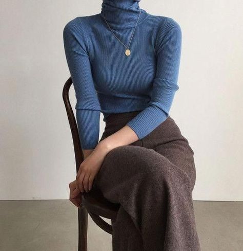 Minimalist Moda, Ribbed Turtleneck Sweater, Mode Casual, Stil Inspiration, Mode Ootd, Modieuze Outfits, Ribbed Turtleneck, Mode Inspo, 가을 패션