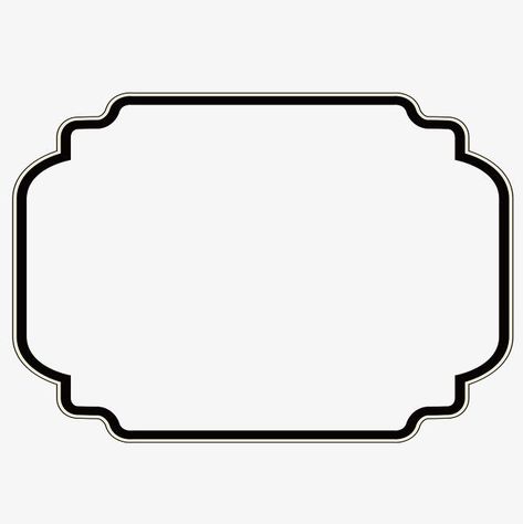 Label Png Design, Wave Stencil, Printable Label Templates, Clip Art Frames Borders, Black Borders, Project Life Scrapbook, Frames Png, Doodle Frame, Roller Design