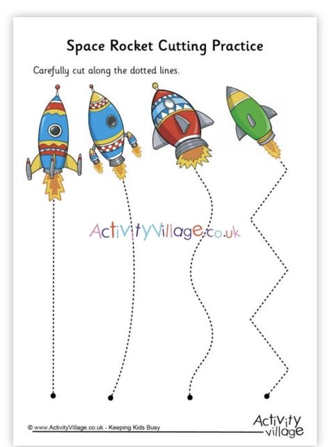 Space Activities Preschool, Space Theme Preschool, Space Lessons, Space Preschool, Keeping Kids Busy, Cut And Glue, Worksheet For Kids, Space Activities, Space Rocket