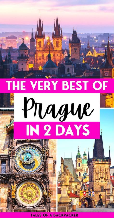 Prague Travel Guide: This epic Prague itinerary packs in all of the best things to do in Prague in just 2 days. Discover what to do in Prague Czech Republic and enjoy our top Prague travel tips for an epic weekend getway in Europe Must See In Prague, 2 Days In Prague, Places To Visit In Prague, Prague In March, Things To Do In Prague Czech Republic, What To Do In Prague, Vienna Trip, Prague Aesthetic, Prague Itinerary