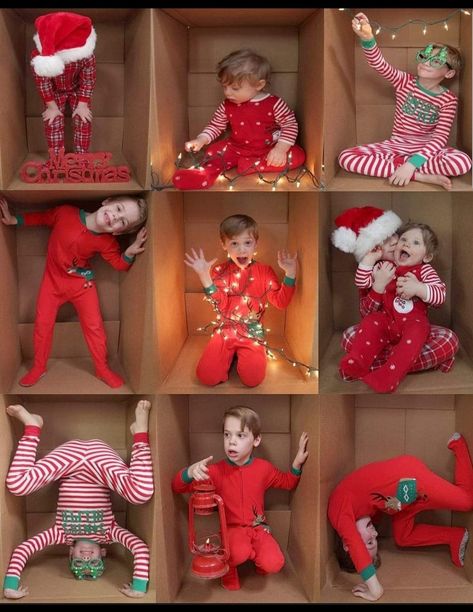 Fun Christmas Pictures For Kids, Fun Kids Christmas Photoshoot, Cute Christmas Kid Pictures, Kids Christmas Tree Photoshoot, Children’s Christmas Photo Ideas, Kids Wrapped In Christmas Lights, Cousins Christmas Pictures, Photography Christmas Ideas, Funny Kids Christmas Pictures