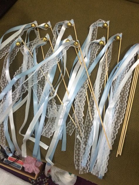 Wedding wands bells Ribbon Sticks, Wedding Supplies Wholesale, Masquerade Theme, Wedding Wands, Ribbon Wands, Diy Fabric Jewellery, Bridal Gift Wrapping Ideas, Diy Wand, Themed Gift Baskets