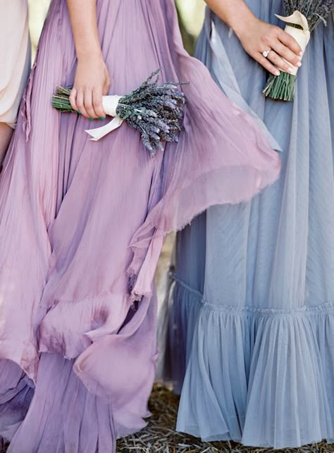 Lilac + Lavender Wedding Inspiration - Destination Wedding Studio Ombre Wedding, Lavender Bouquet, Bridesmaid Gowns, Lavender Wedding, Blue Bridesmaid Dresses, Blue Bridesmaids, Lavender Blue, Bridesmaids Dresses, Bohemian Wedding