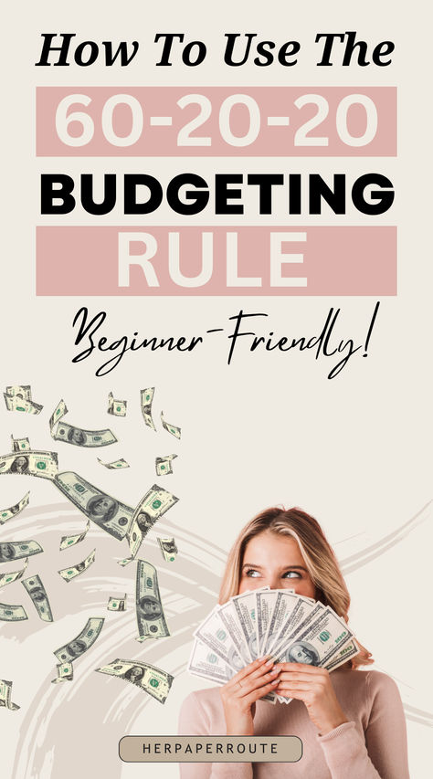 Budgeting is a helpful tool when you want to get your finances under control and save money. But when you start finding out more about them, you might discover that there are many different methods, making it challenging to decide which one to try. It’s best to start with a few simple practices that allow you to start saving and spending appropriately right away. The 60-20-20 budgeting rule is the perfect budget to start with, and you can modify it in some ways to fit your lifestyle better. Budgeting Finances Saving Money, 60/20/20 Budget, Budget Binder Free, Tracking Expenses, Setting Up A Budget, Help Save Money, Budgeting Tools, Free Budget, Living On A Budget