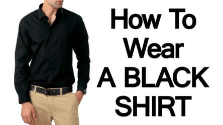 Mens-Black-Shirts-How-To-Wear-A-Black-Shir Crewneck Outfit Men, Shirt And Tie Outfits, Black Shirt Dress Outfit, Tie Outfits Men, Suit Jacket With Jeans, Black Shirt Outfit Men, Black Shirt Men, Black Shirt Outfits, Crewneck Outfit