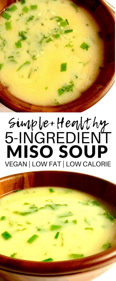 Vegan Miso Soup (Gluten-Free + Keto + Low-Calorie) Vegan Miso Soup, Miso Recipe, Miso Soup Recipe, Fat Oil, Low Calorie Vegan, Low Calorie Soup, Keto Vegan, Idee Pasto, Vegan Soup Recipes