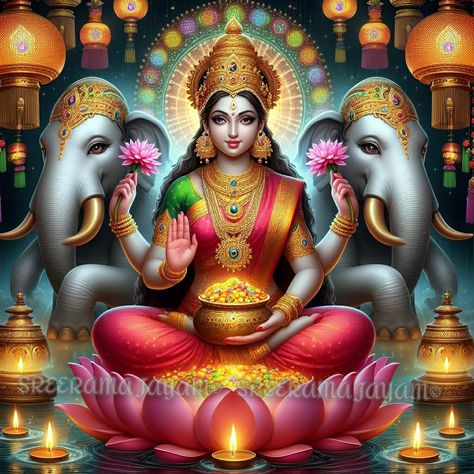 Gajalaxmi Images, Gajalakshmi Images, Ma Laxmi, Lakshmi Mata, Durga Ji, Happy Navratri Images, Navratri Images, Lakshmi Images, Devotional Songs