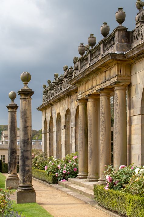 Chatsworth | The 1st Duke's greenhouse. Chatsworth House Gardens, Georgian Fireplace, Eclectic Architecture, English Houses, British Castles, English Architecture, Places In England, English Castles, Chatsworth House